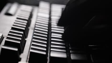 closeup hacker hands typing on touch keyboard. close-up hacker hands typing on touch keyboard. high quality footage