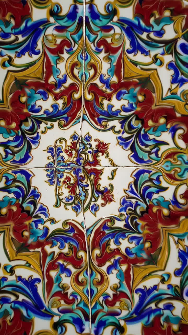 Ornamental Tiles with Floral Patterns