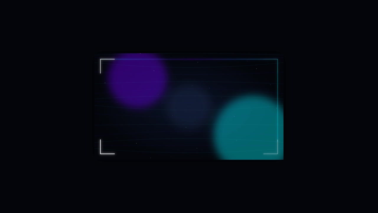 Abstract Digital Interface with Glowing Blurred Circles