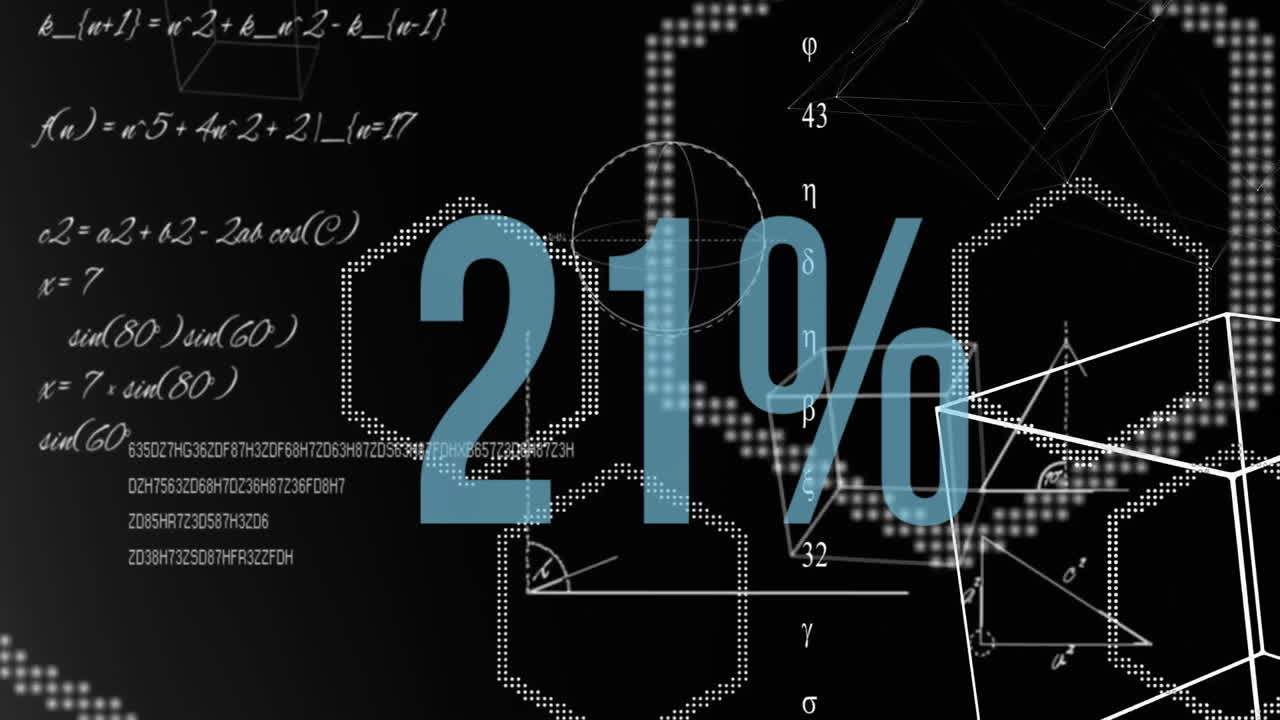 Animating text over geometric shapes and mathematical equations