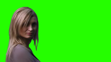 green screen footage of a woman 2