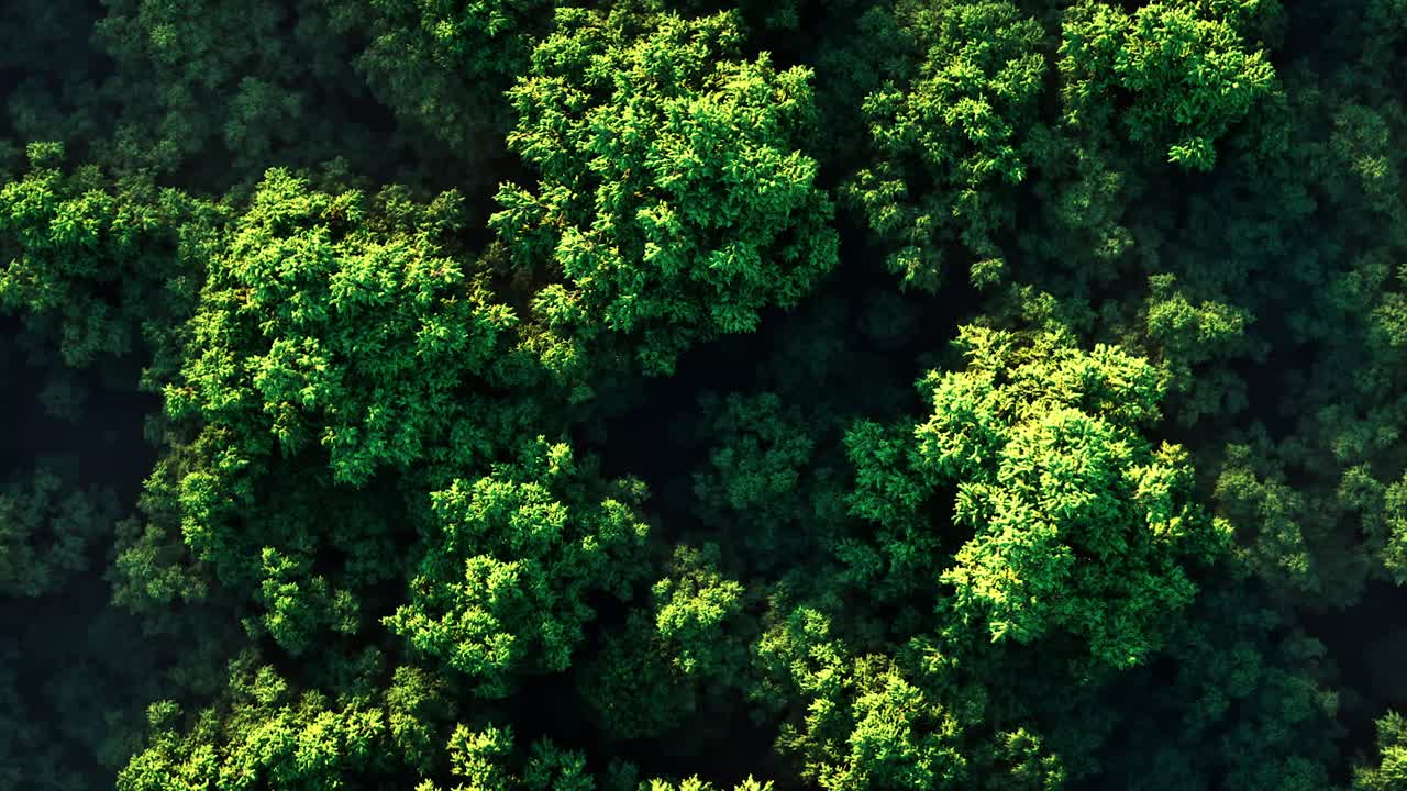 denso bosque verde desde arriba