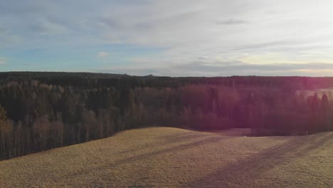 Drone-shot-over-a-field-in-Sweden