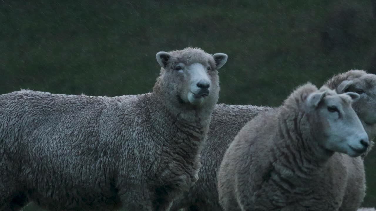 овцы спокойно пасутся на мельбурнском поле.