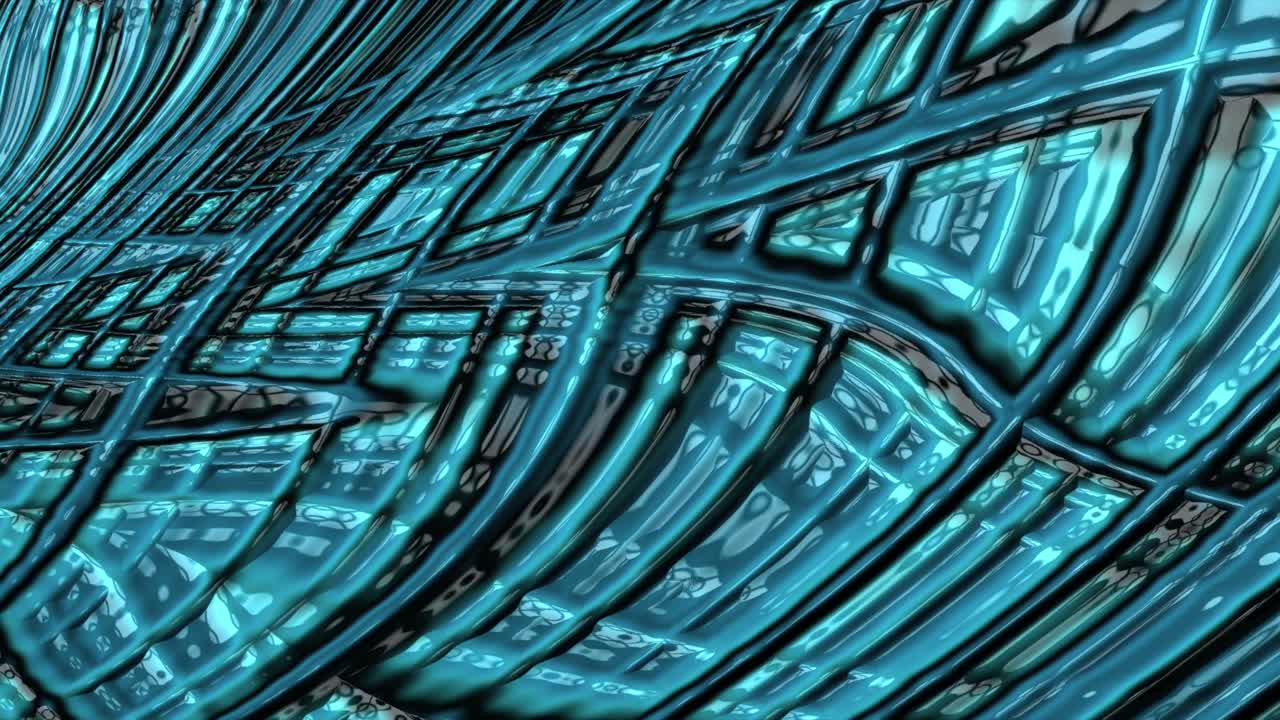 líneas de patrón de plasma azul, efecto fractal abstracto de 4k
