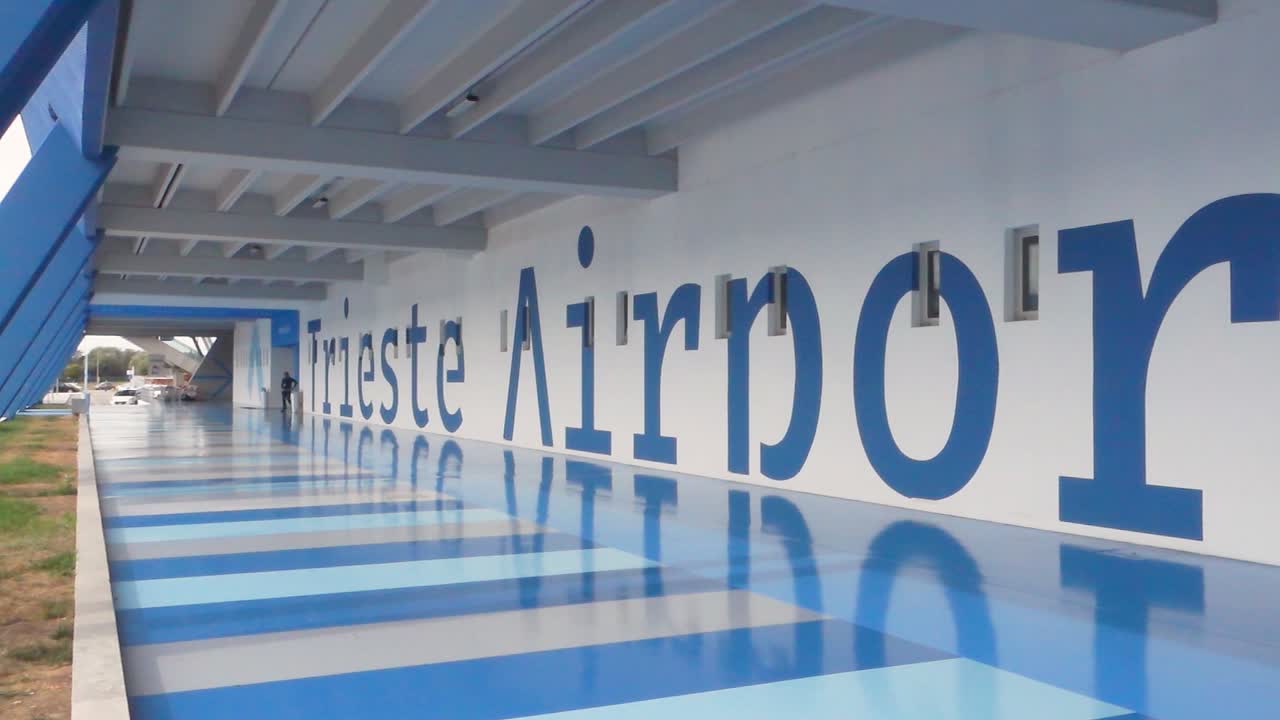 Trieste Airport in Italy. Modern airport in Italy