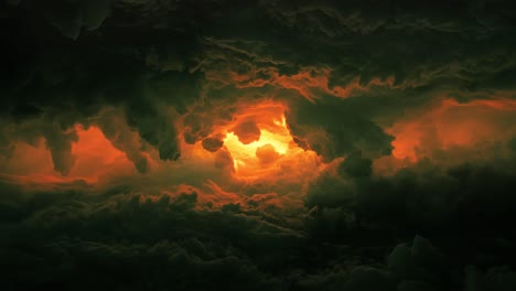 atmosphere inside cumulonimbus clouds and thunderstorms