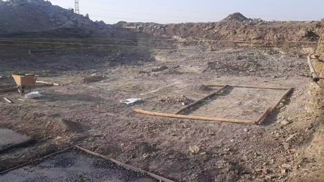 pcc work at the construction site in india - checks for constructing rcc foundation. the sequence of actual construction. check before concreting footings - video shot