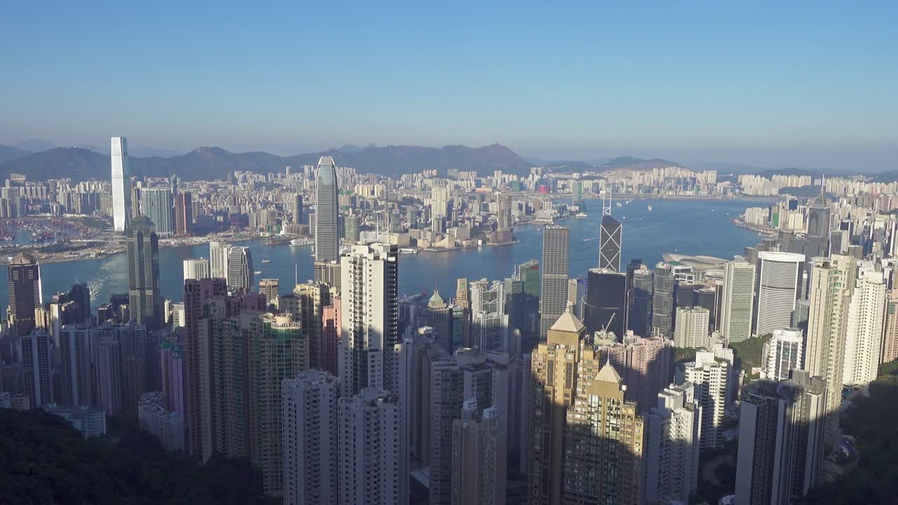 panorama de hong kong, vista desde el pico victoria