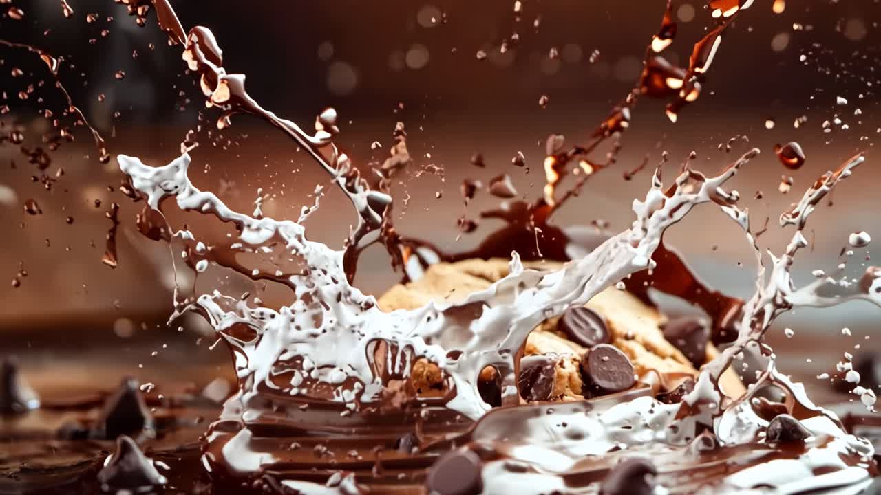 초콜릿  쿠키에서 초콜릿이 어나오고