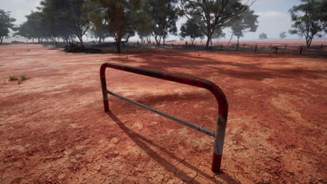 rusty metal gate in the outback