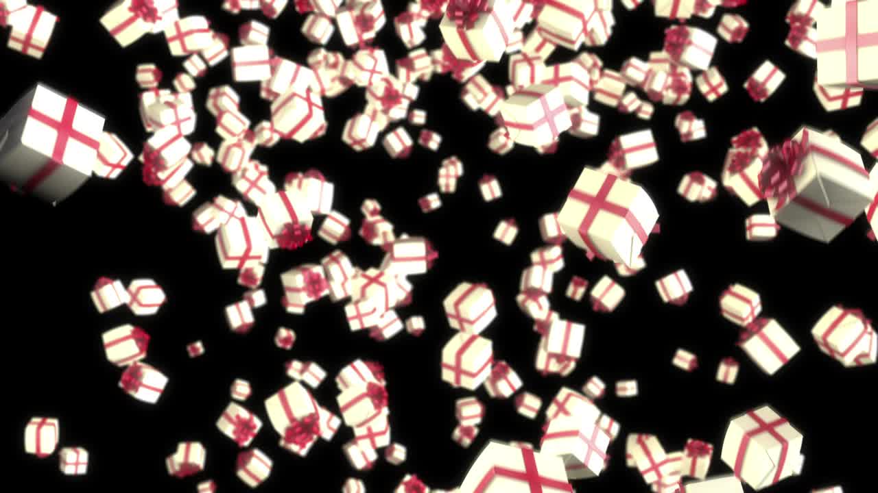 Falling 3D Present Boxes 01