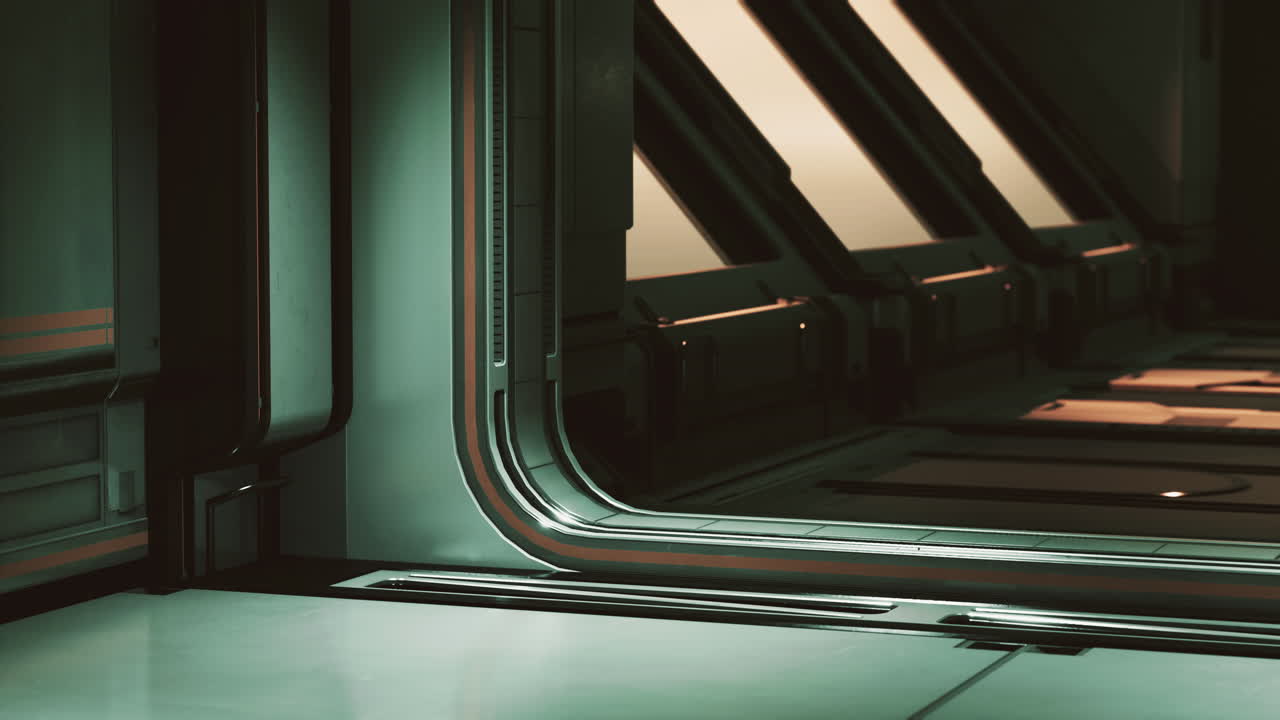 Sci-fi Metal Channels in Spacecraft