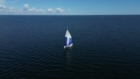 a sailboat is sailing on the baltic sea