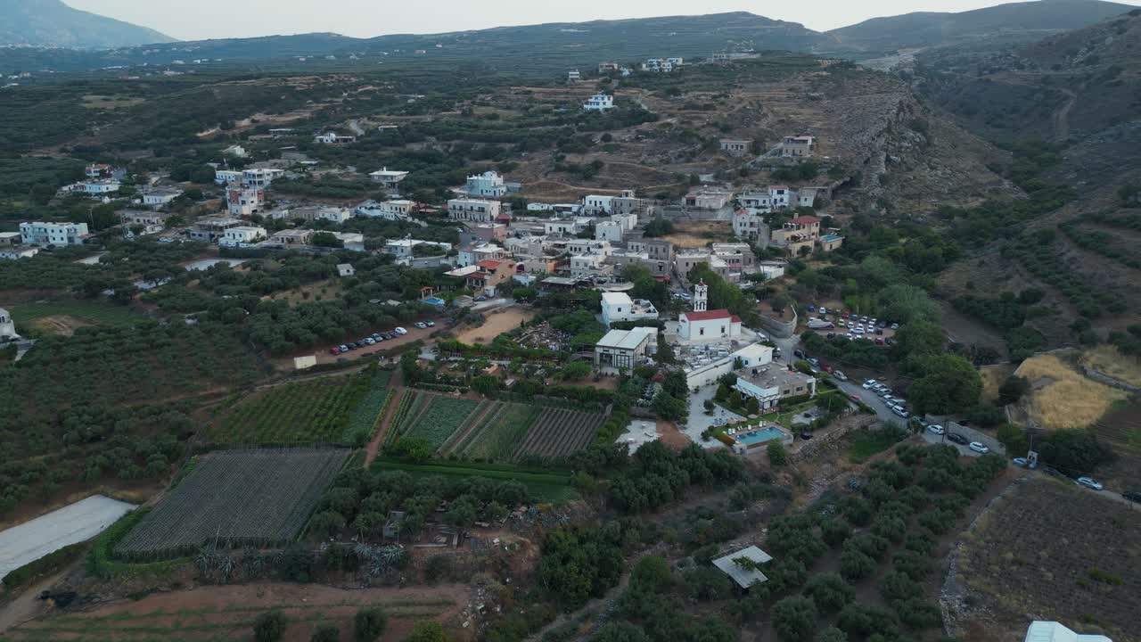 Modern And Luxury Villas At Falasarna Town In Crete, Chania, Greece. Aerial Drone Shot