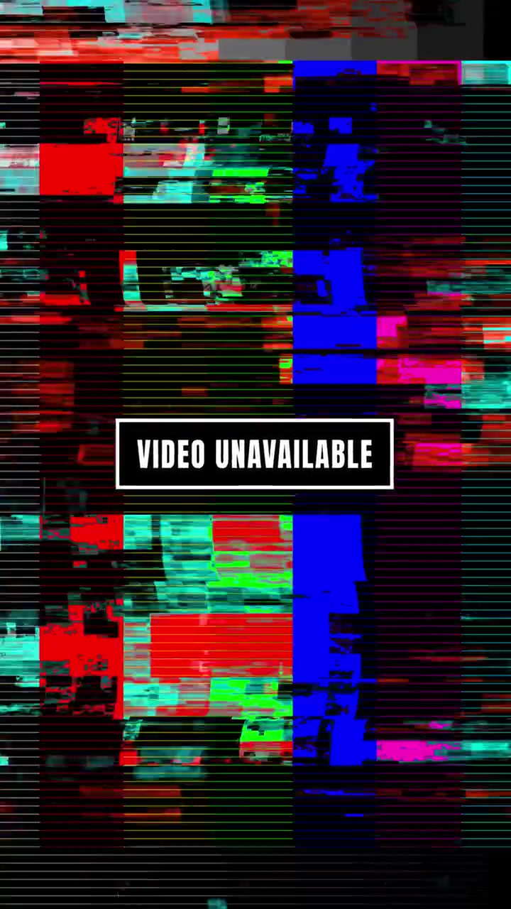 Digital Glitch Effect with Video Unavailable Text Overlay