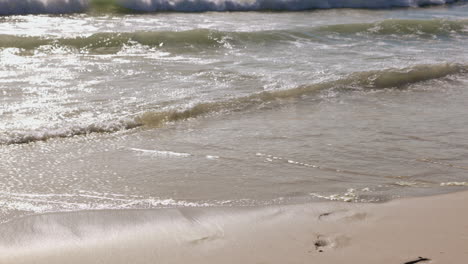 ocean, waves and water on sand