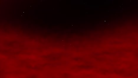 3d cloud smoke gas vapor mist haze fog on starry night time space universe background animation motion graphics vfx gradient particle colour dark red