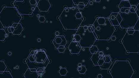 cuadrícula hexagonal futurista en púrpura y verde
