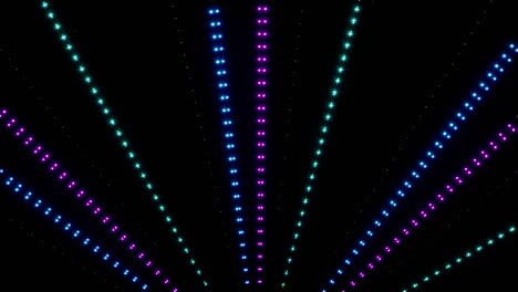 brillantes rayos de luz de neón con patrón punteado