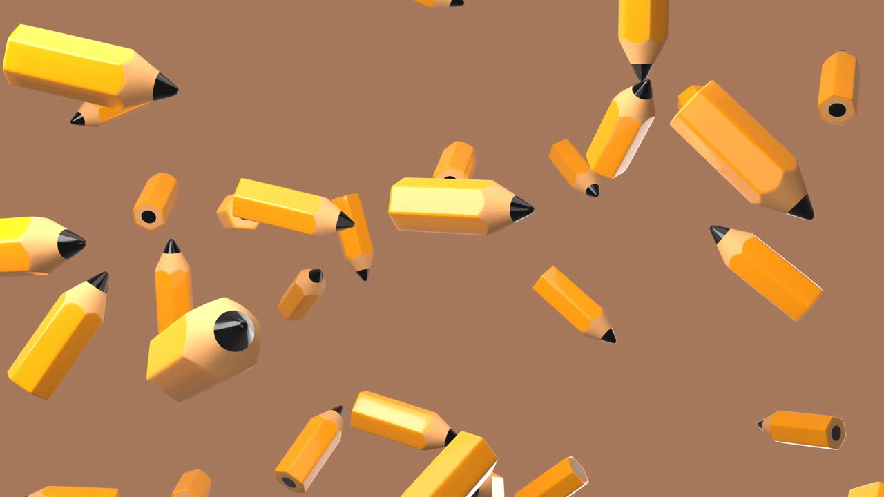 Pencils on brown background.