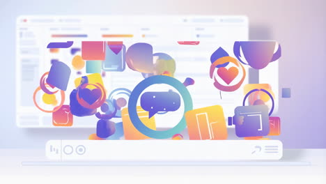 abstract digital communication and social media engagement concept