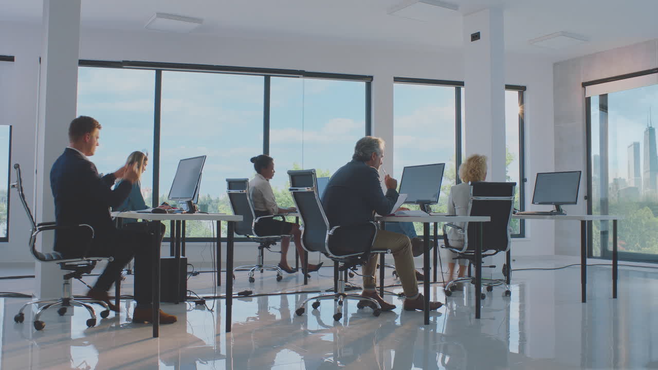 Business people working in modern office