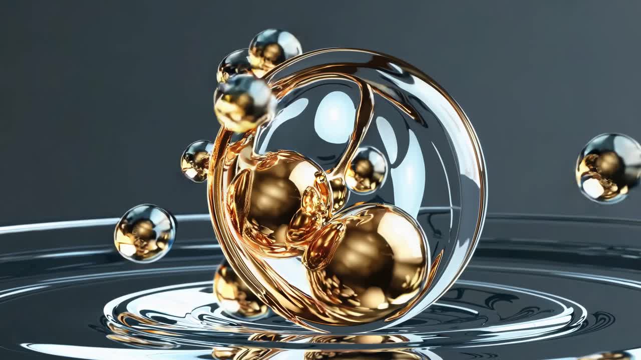 Abstract Liquid and Bubbles