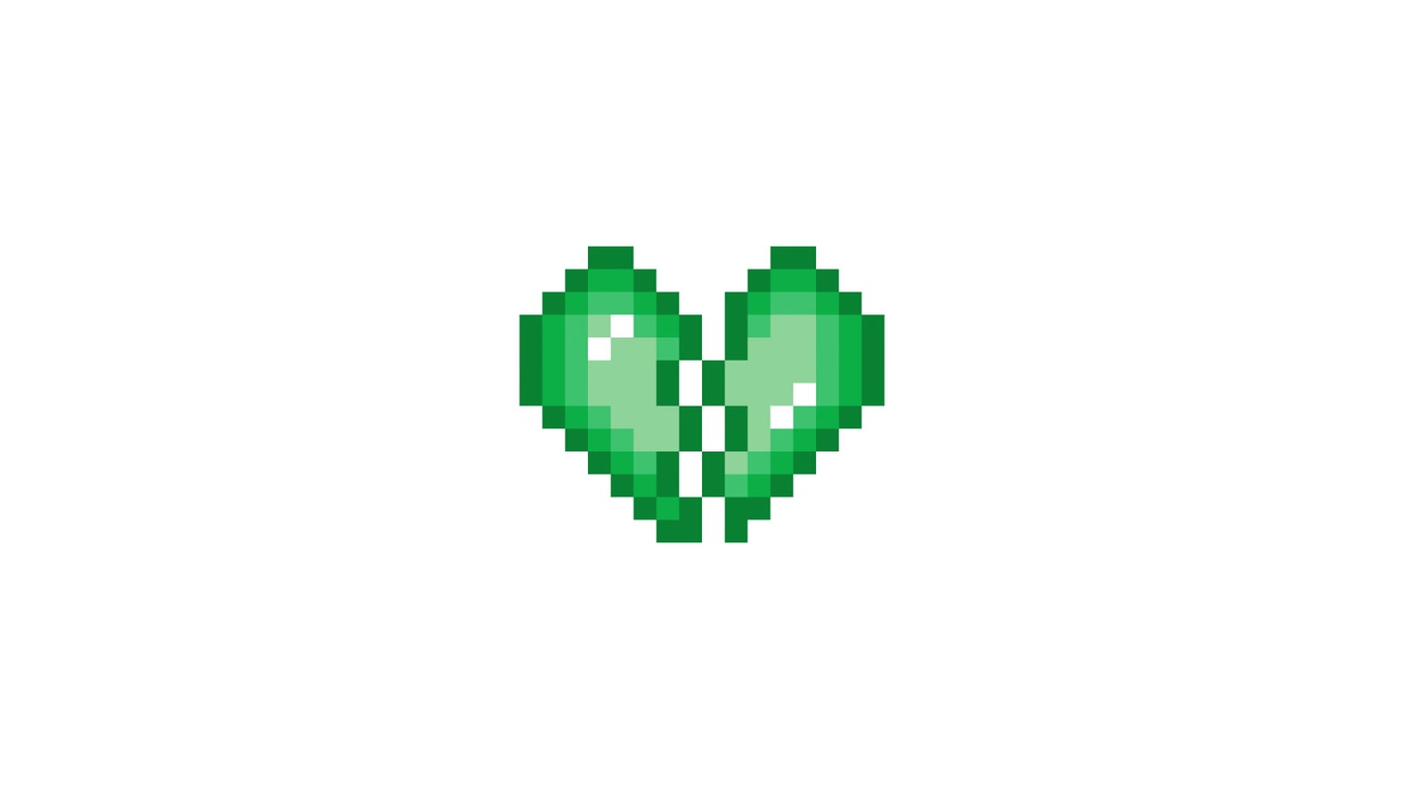 Pixel Art Pop-up Mini Ikon Animation med knust hjerte (5).mov