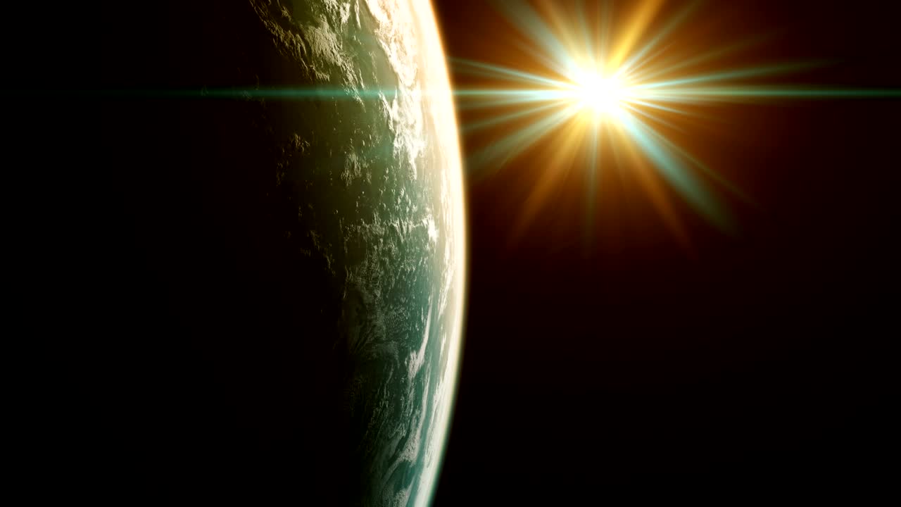 красивый вид на планету из космоса.