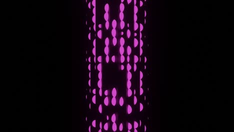 animación de video en 4k de un hermoso objeto rosa de ciencia ficción de neón abstracto que se mueve en el medio del cuadro.
