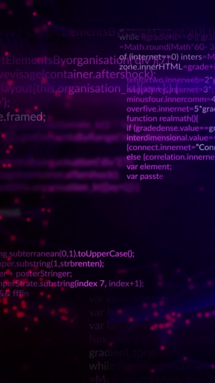 Animace zpracování dat a zeměkoule na černém pozadí