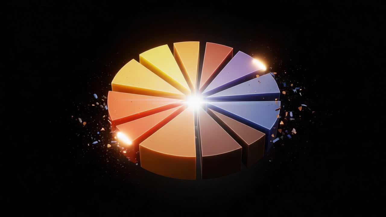 A Stunning Visual Presentation of a Colorful Circular Design Emitting Light, Symbolizing Creativity and Innovation in a Dark Background