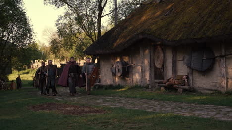 vikings guarding a medieval village