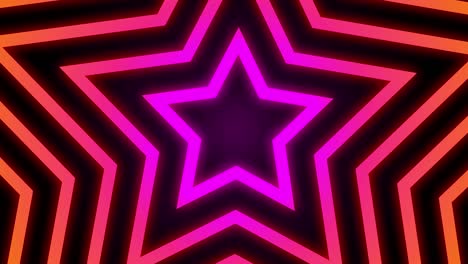 vintage retro colorful glowing star rotating tunnel background loop