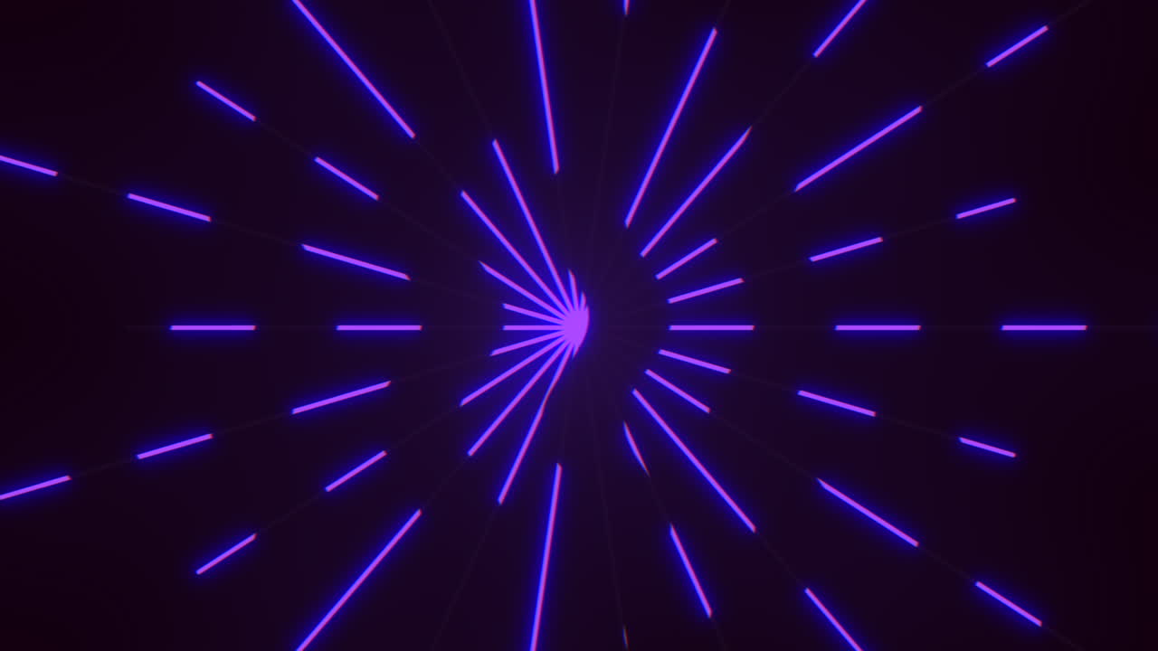 보라색과 색의 빛선의 추상적인 미래의 나선형