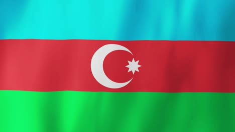 la bandera realista de azerbaiyán ondeando en el viento. animación en 4k.