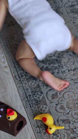 toddler playing with educational toys