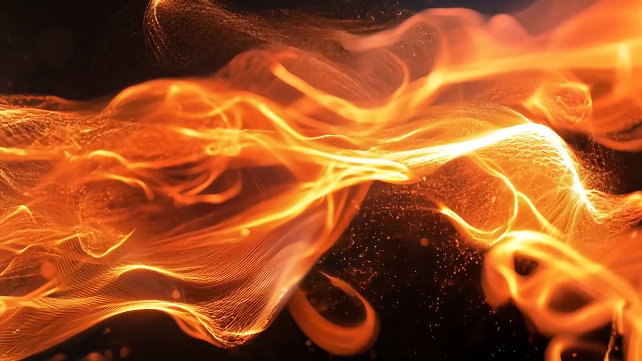 Particelle di energia dorate astratte e fluenti