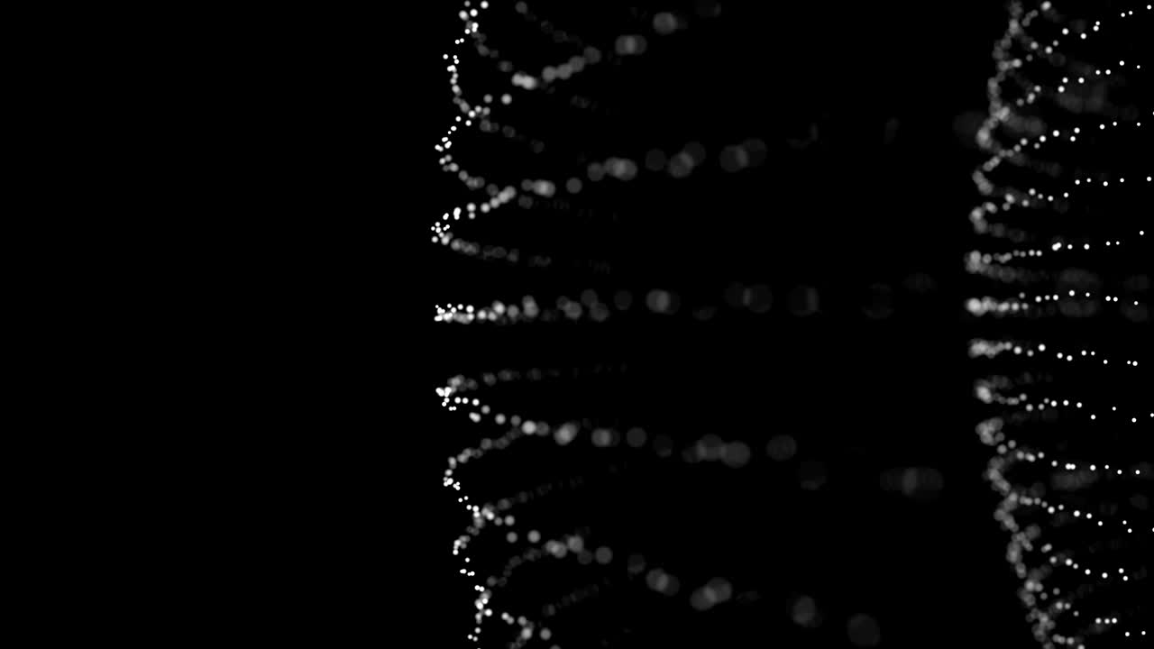 bucle de partículas en movimiento de bokeh de esfera abstracta