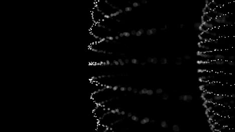 bucle de partículas en movimiento de bokeh de esfera abstracta