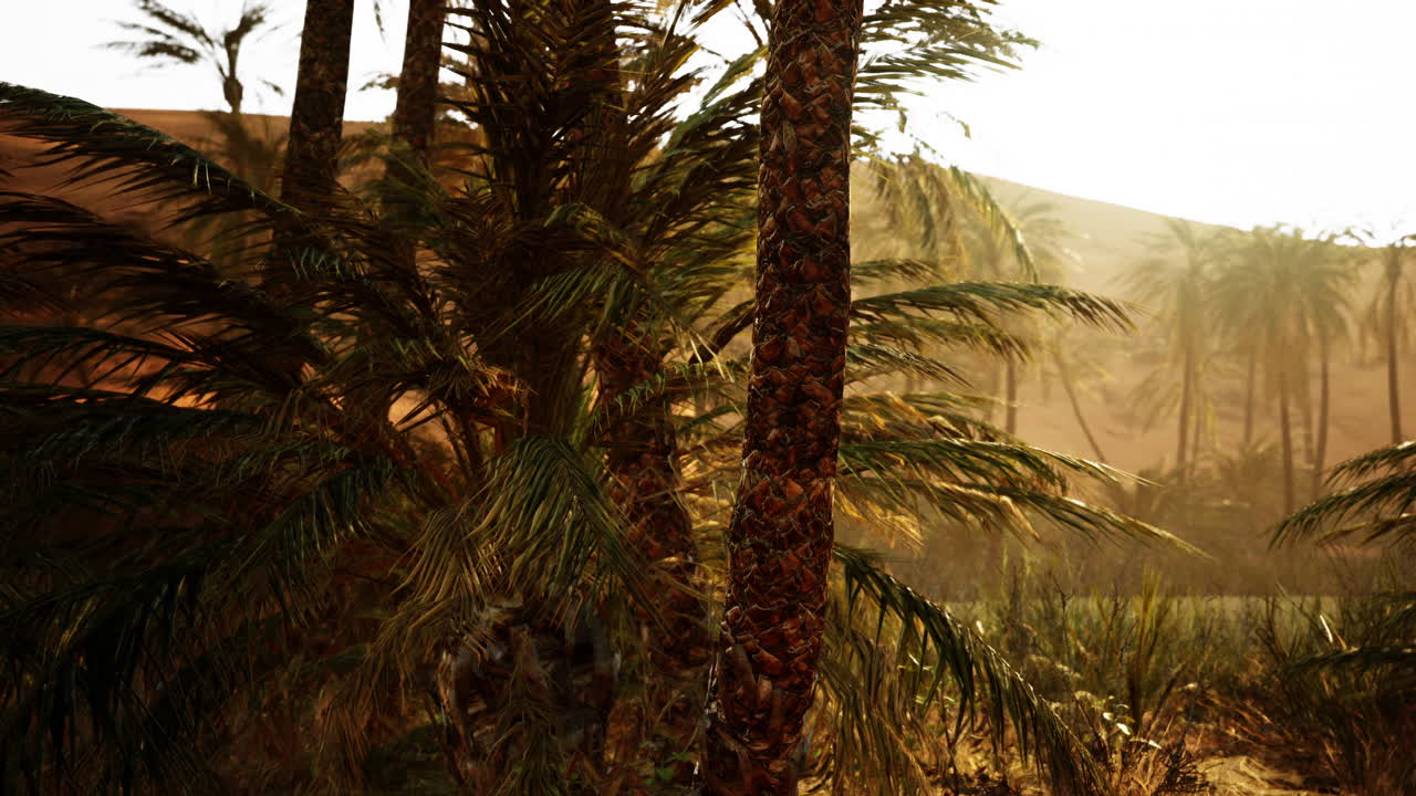 Palm trees in the desert