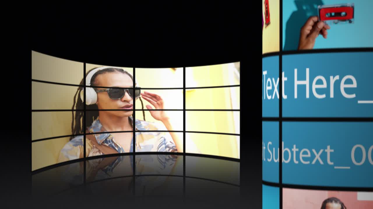Dynamic Multimedia Video Wall Displaying Diverse Content