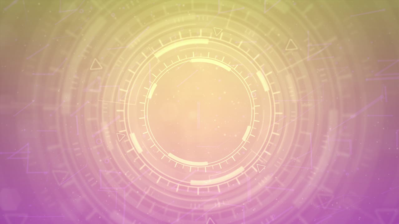4k 60 fps animación 3d - vívido fondo abstracto digital de círculos en movimiento hud o ui, concepto cyberpunk