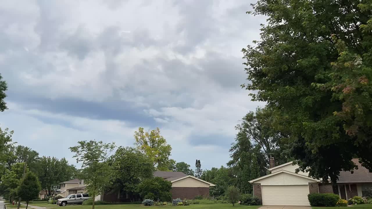 Dramatic Dark Clouds in the spring, time lapse
