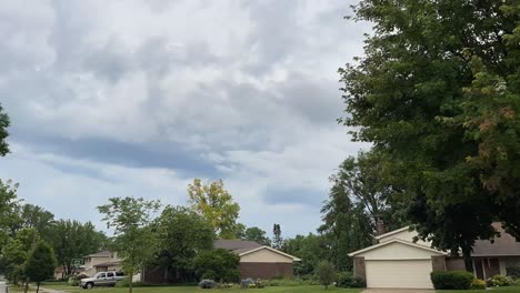dramatic dark clouds in the spring, time lapse