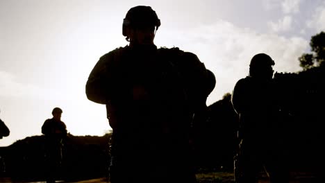 military soldiers training during military training 4k