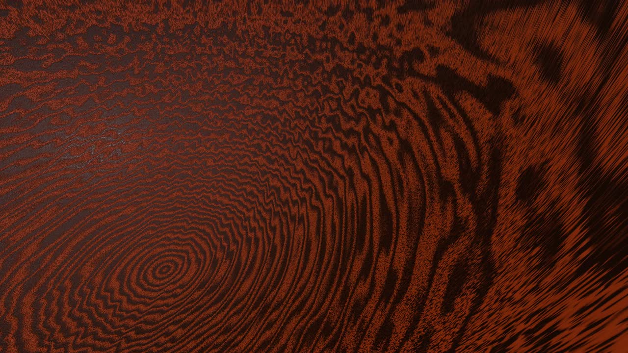 거칠고 갈색의 추상적인 배경은 반구의 중앙 영역에서 밖으로 이동하는 검은 원을 만니다.