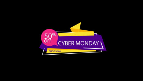 Banner-De-Cartel-De-Venta-De-Cyber-Monday-Para-Video-Promocional.-Insignia-De-Venta.-50-Por-Ciento-De-Descuento-En-Etiquetas-De-Descuento-De-Oferta-Especial-Con-Fondo-Transparente-Del-Canal-Alfa.