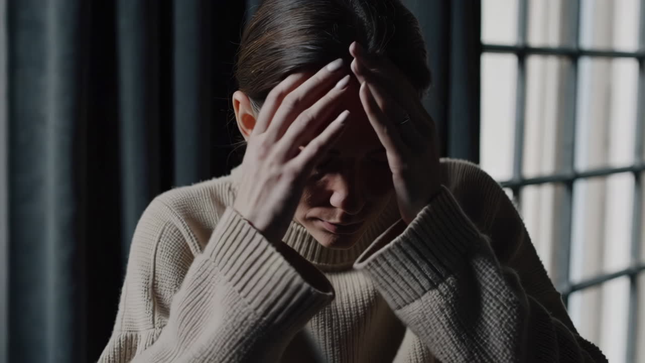 고통을 겪는 여성